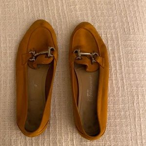 Ferragamo burnt orange loafers